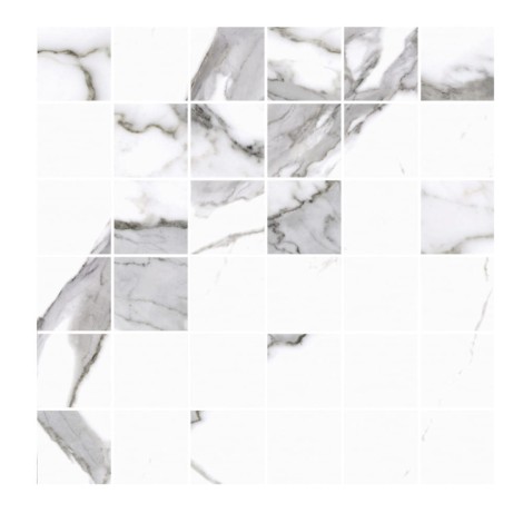 Cerrad Calacatta White połysk płytka gresowa mozaika 29,7x29,7 cm