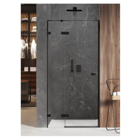 New Trendy Avexa Black drzwi wnękowe lewe 130x200cm