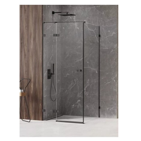 New Trendy Avexa Black kabina prostokątna lewa 80x90x200cm