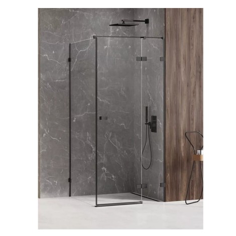 New Trendy Avexa Black kabina kwadratowa prawa 90x90x200cm