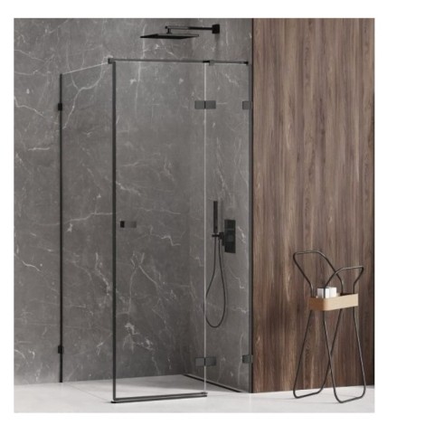 New Trendy Avexa black kabina prostokątna prawa 120x90x200 cm