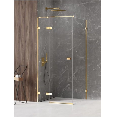 New Trendy Avexa gold shine kabina prostokątna lewa 80x120x200 cm