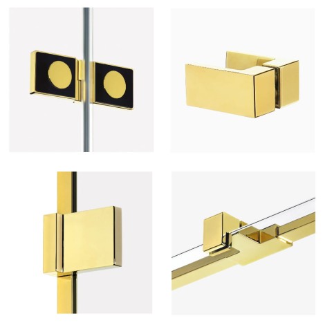 New Trendy Avexa Gold kabina prysznicowa lewa 80x80x200cm