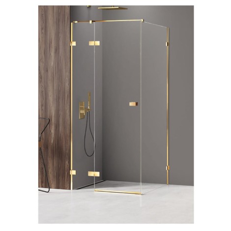 New Trendy Avexa Gold kabina prostokątna lewa 90x120x200cm