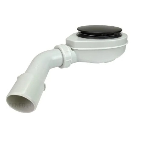 Tycner Syfon brodzikowy czyszczony od góry 90mm grzybek chrom+czarny mat