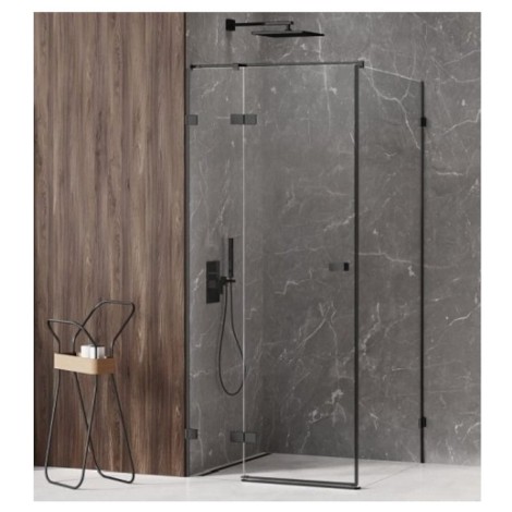 New Trendy Avexa Black kabina prostokątna lewa 110x90x200cm