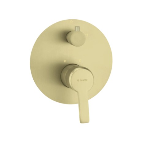 Deante Arnika bateria prysznicowa podtynkowa z przełącznikiem złoto szczotkowane