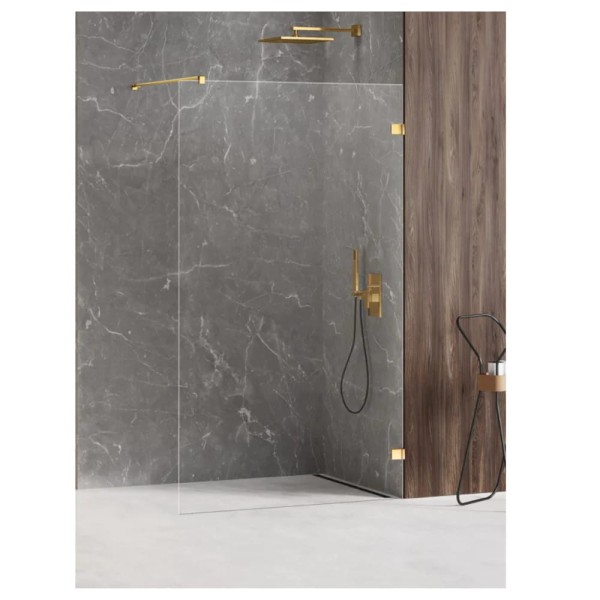 New Trendy Avexa gold brushed walk-in 140x200 cm