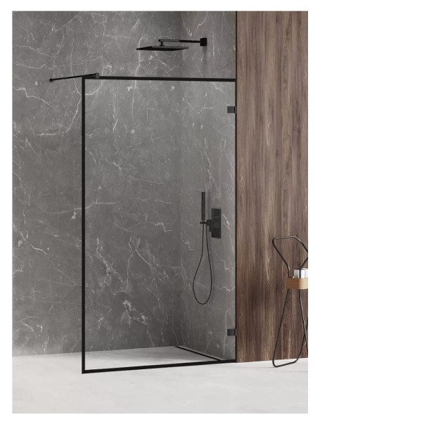 New Trendy Avexa black ramka walk-in 80x200 cm