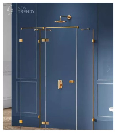New Trendy Avexa gold brushed prostokątna przyścienna lewa 120x90x200 cm