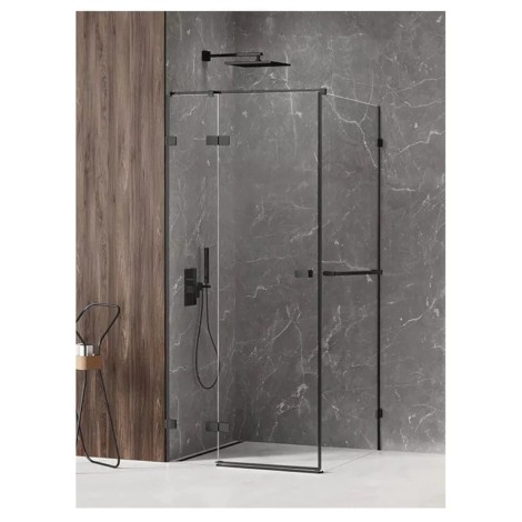New Trendy Avexa black prostokątna lewa 120x80x200 cm