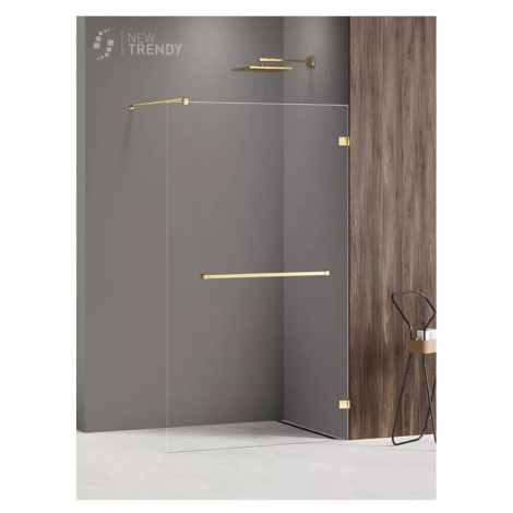 New Trendy Avexa kabina walk-in z uchwytem gold shiny 90x200 cm