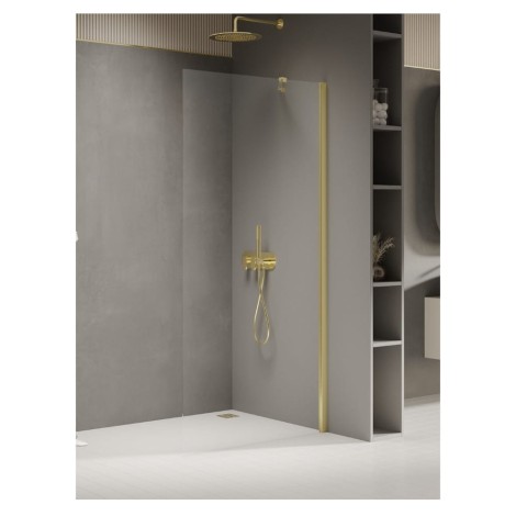 New Trendy New Soleo kabina walk-in light gold 100x195 cm