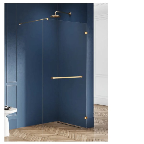 New Trendy Avexa gold brushed walk-in 150x200 cm