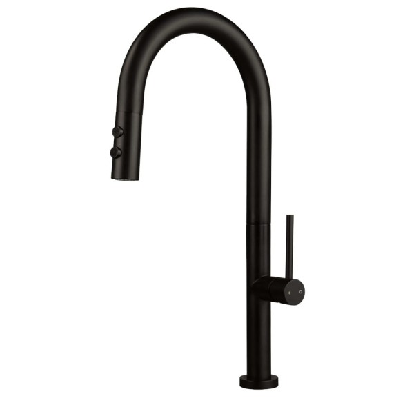 Deante Olfato bateria zlewozmywakowa z wyciąganą słuchawką czarna