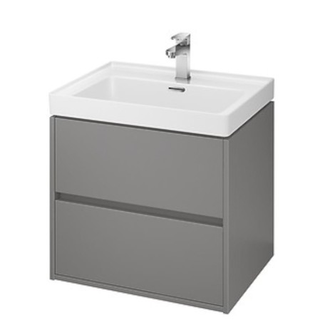 Cersanit Crea szafka 60cm + umywalka szary mat