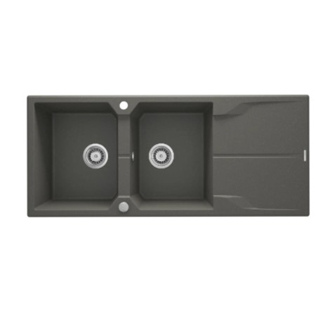 Deante Andante zlewozmywak granitowy 2-komorowy z ociekaczem 116,0x50,0x22,4