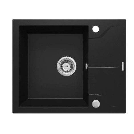 Deante Andante zlewozmywak granitowy 1-komorowy z ociekaczem 59,0x49,0x19,4 cm.