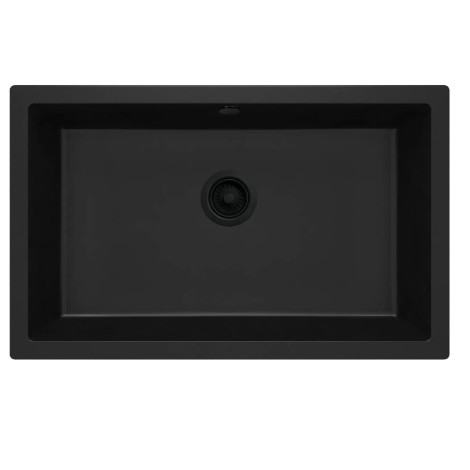 Deante Corda zlewozmywak granitowy 1-komorowy podwieszany 80x50 nero