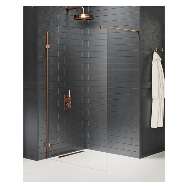 New Trendy Avexa kabina walk-in copper brushed 100x200 cm