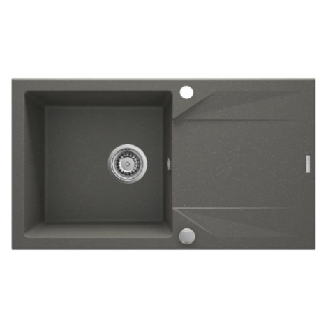 Deante Evora zlewozmywak granitowy 1-komorowy z ociekaczem 78,0x44,0x19,3 cm.