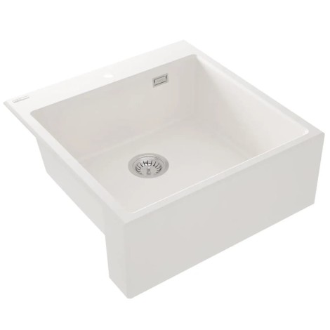 Deante Eridan zlewozmywak granitowy 1-komorowy 60X61 alabaster