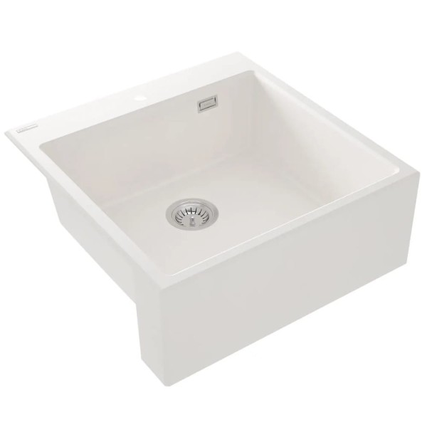 Deante Eridan zlewozmywak granitowy 1-komorowy 60X61 alabaster.