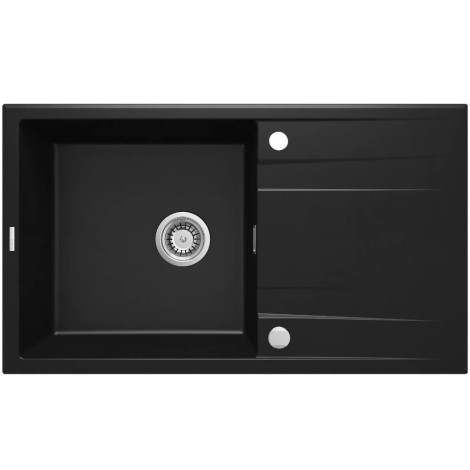 Deante Eridan zlewozmywak granitowy 1-komorowy z ociekaczem 86x50 nero