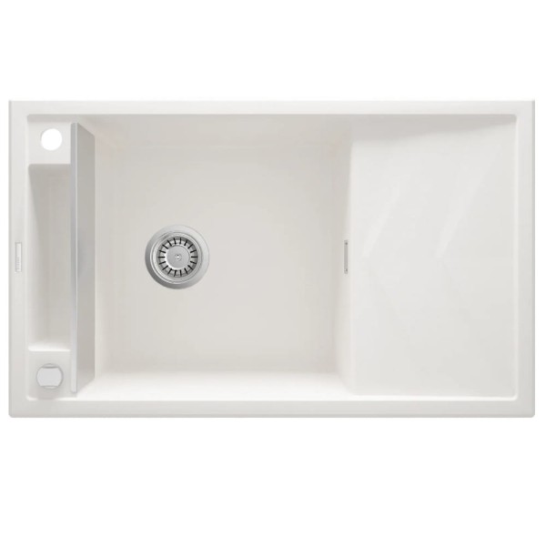 Deante Magnetic zlewozmywak granitowy magnetyczny 1-komorowy z ociekaczem  82x50 alabaster.