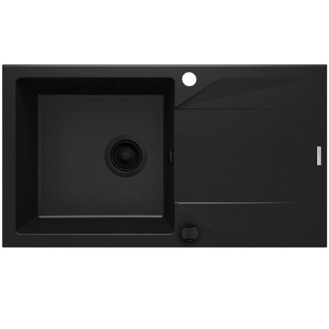 Deante Evora zlewozmywak granitowy 1-komorowy z ociekaczem 78x44 nero