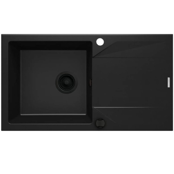Deante Evora zlewozmywak granitowy 1-komorowy z ociekaczem 78x44 nero.