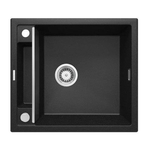 Deante Magnetic zlewozmywak granitowy magnetyczny 1-komorowy 56x50 grafit metalik