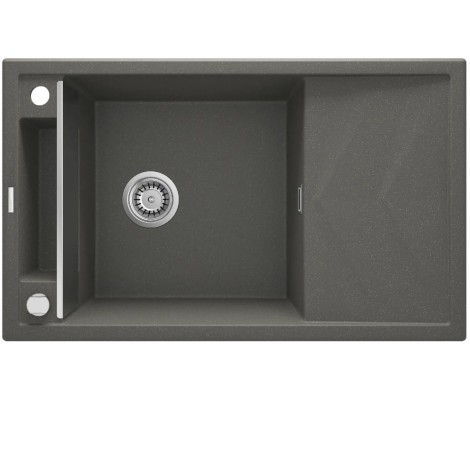 Deante Magnetic zlewozmywak granitowy magnetyczny 1-komorowy z ociekaczem 82x50 antracyt metalik