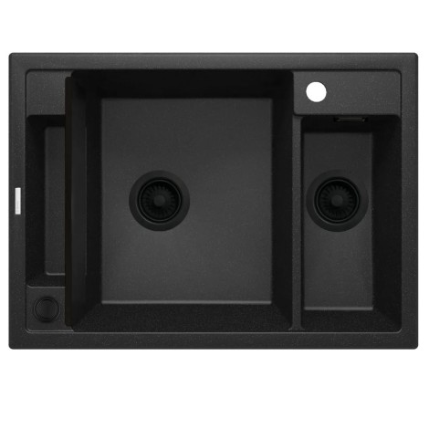 Deante Magnetic zlewozmywak granitowy magnetyczny 1.5-komorowy 69x50 grafit metalik