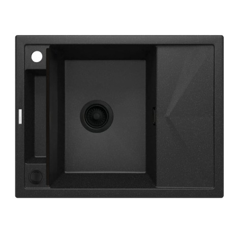 Deante Magnetic zlewozmywak granitowy magnetyczny 1-komorowy z ociekaczem 64x50 grafit metalik