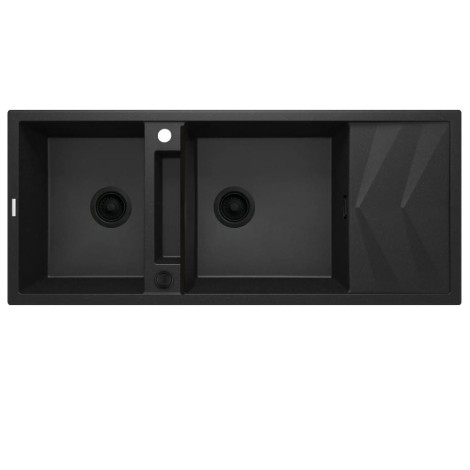 Deante Magnetic zlewozmywak granitowy magnetyczny 2-komorowy z ociekaczem 116x50 grafit metalik