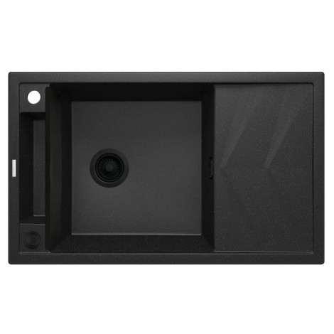 Deante Magnetic zlewozmywak granitowy magnetyczny 1-komorowy z ociekaczem 82x50 grafit metalik