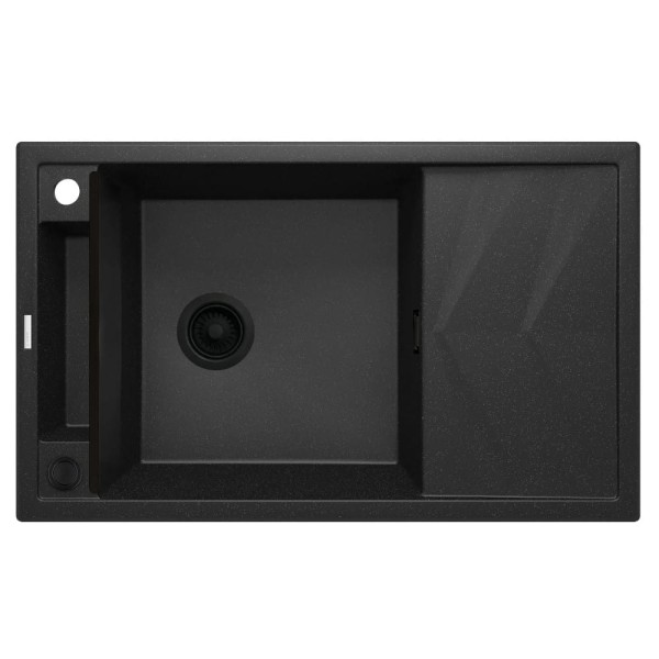 Deante Magnetic zlewozmywak granitowy magnetyczny 1-komorowy z ociekaczem 82x50 grafit metalik.