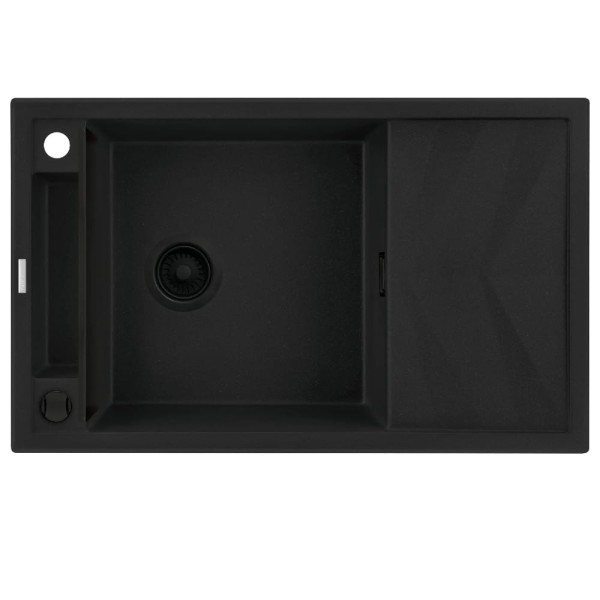 Deante Magnetic zlewozmywak granitowy magnetyczny 1-komorowy z ociekaczem 82x50 nero.