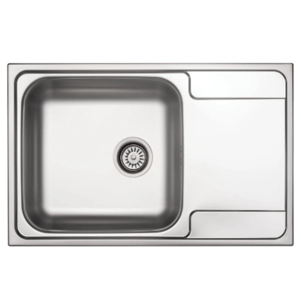 Deante Soul zlewozmywak stalowy 1-komorowy z ociekaczem 79,0x50,0x16,5 cm.