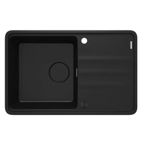 Deante Momi zlewozmywak granitowy 1-komorowy z ociekaczem 78x50 nero