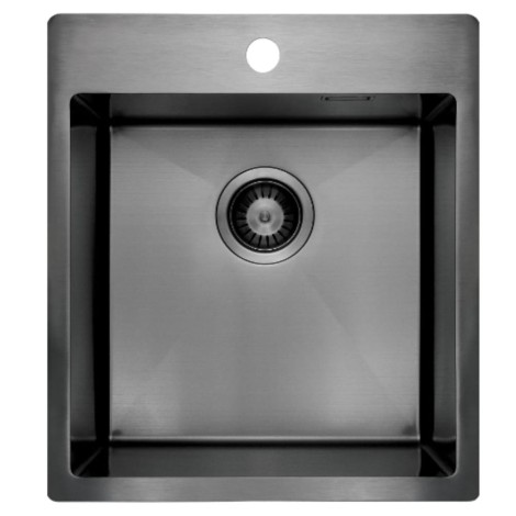 Deante Olfato Precious zlewozmywak stalowy 1-komorowy 45,0x50,5x20,0 cm titanium.