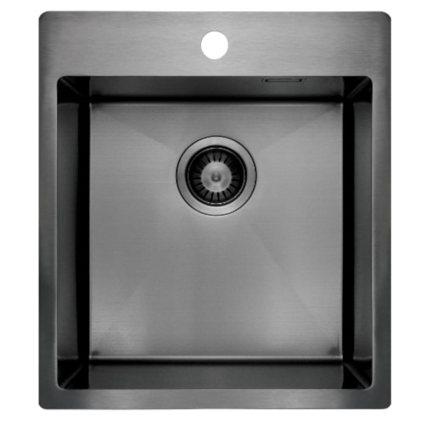 Deante Olfato Precious zlewozmywak stalowy 1-komorowy 45,0x50,5x20,0 cm titanium.