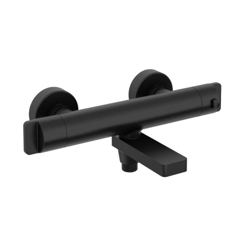 Deante bateria wannowa termostatyczna ze składaną wylewką nero.