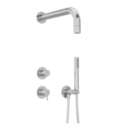 Deante Silia deszczownia zestaw podtynkowy z główką natryskową stal szczotkowana