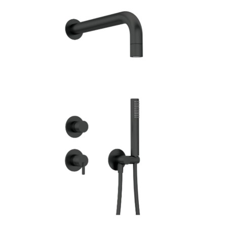 Deante Silia deszczownia zestaw podtynkowy z główką prysznicową nero