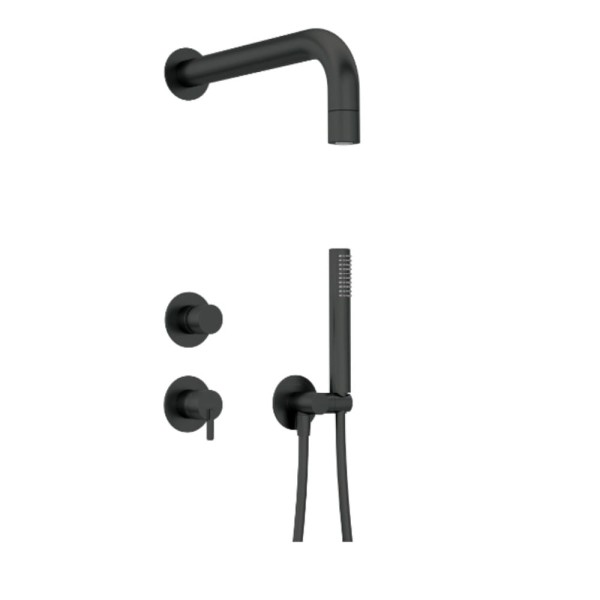 Deante Silia deszczownia zestaw podtynkowy z główką prysznicową nero