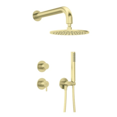 Deante Silia deszczownia zestaw podtynkowy z głowicą natryskową złoto szczotkowane