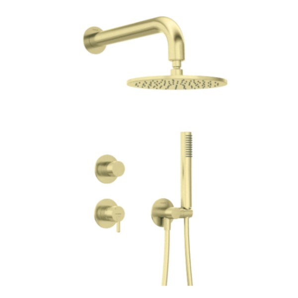 Deante Silia deszczownia zestaw podtynkowy z głowicą natryskową złoto szczotkowane