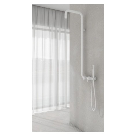 Deante Silia bateria prysznicowa z deszczownicą bianco.